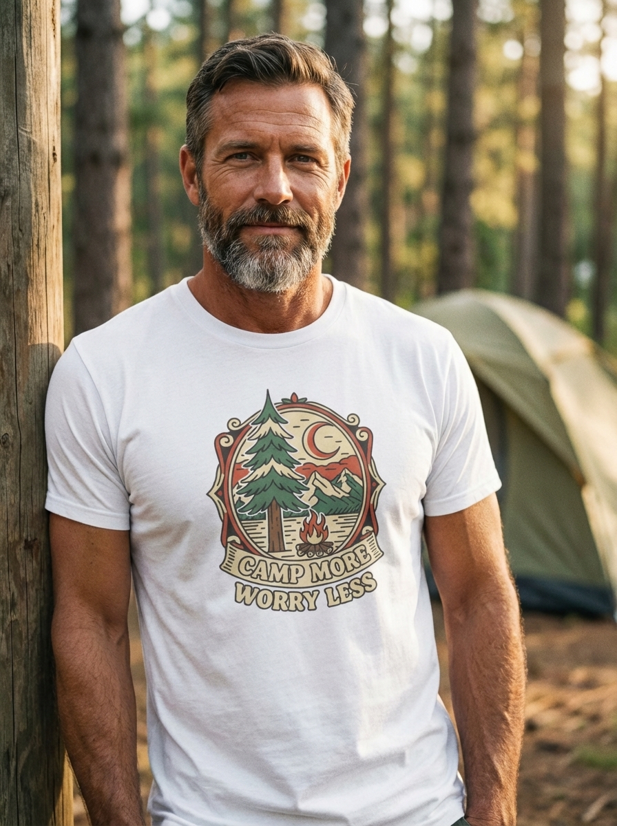 Camping Shirt | Tattoo Inspired Outdoors Graphic | Gift for Campers | Unisex Tee