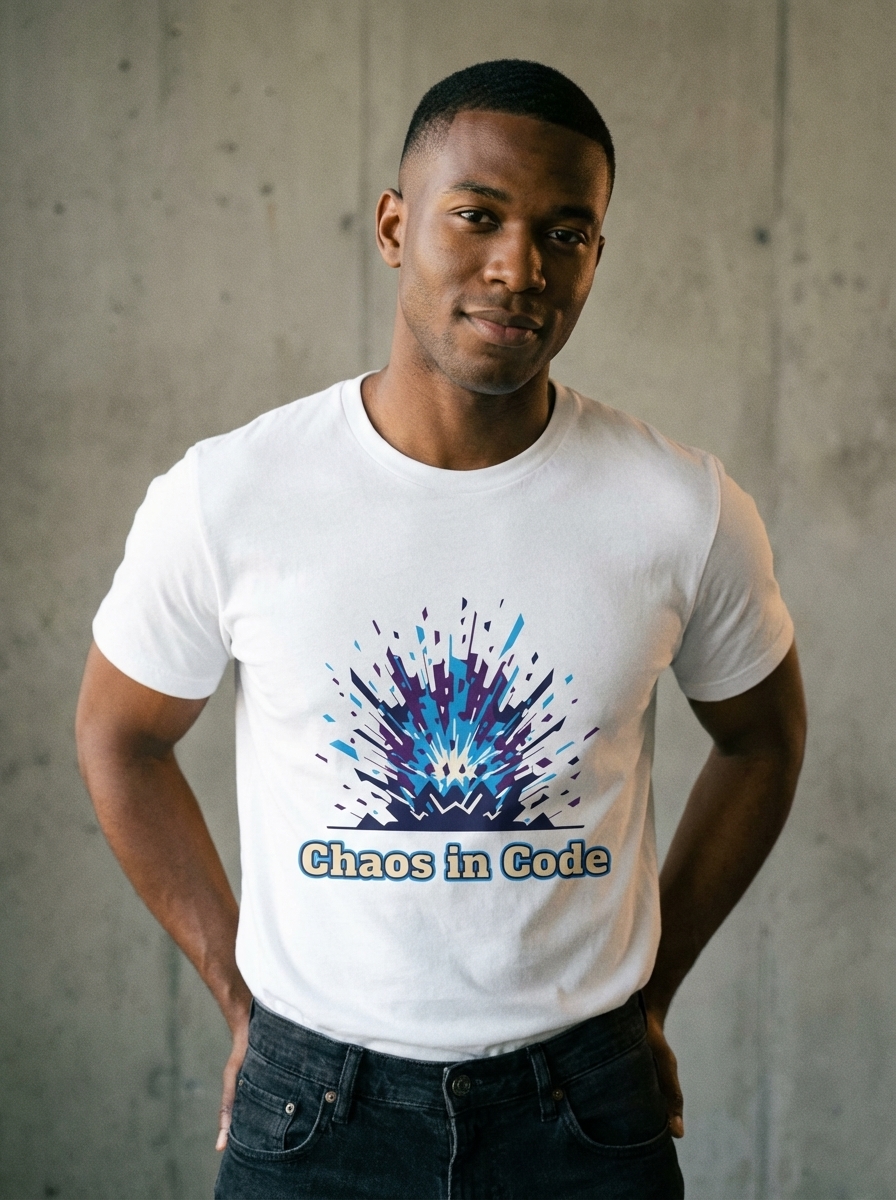 Chaos in Code - Byte Burst Unisex Softstyle T-Shirt