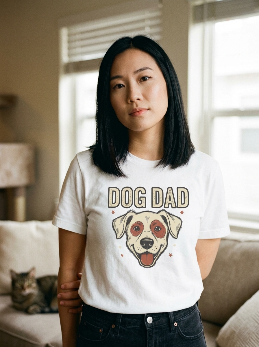 Dog Dad Shirt | Pet Lover Grunge Graphic | Gift for Proud Pup Parents | Unisex Tee