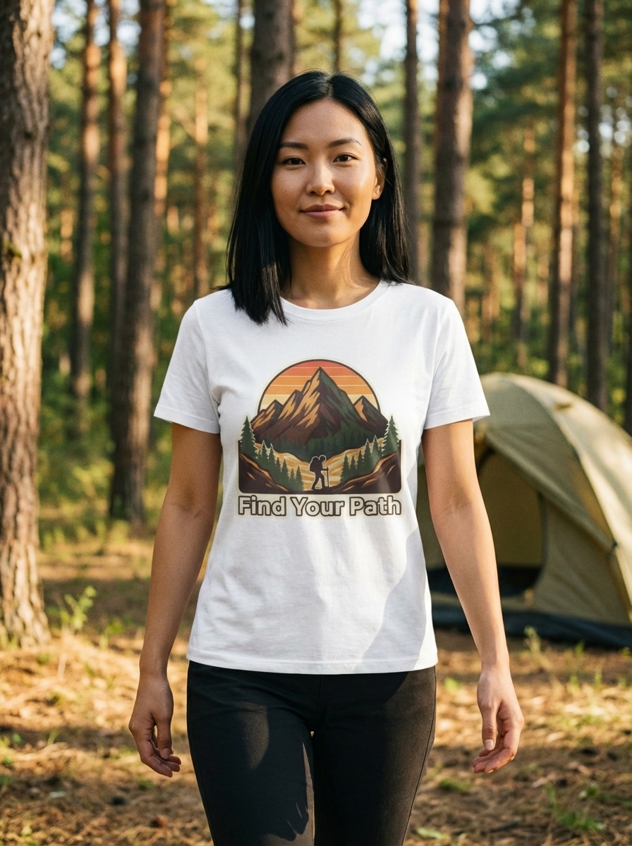 Find Your Path - Find Your Path. - Camp & Hike Mountain Adventure T-Shirt