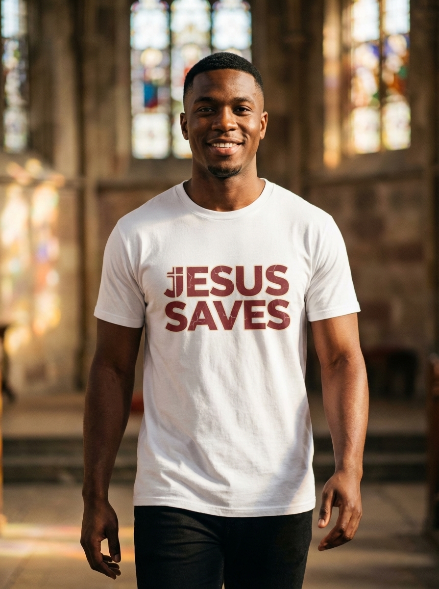 Jesus Saves | Christian Faith Streetwear | Gift for Men and Women | Graphic Tee