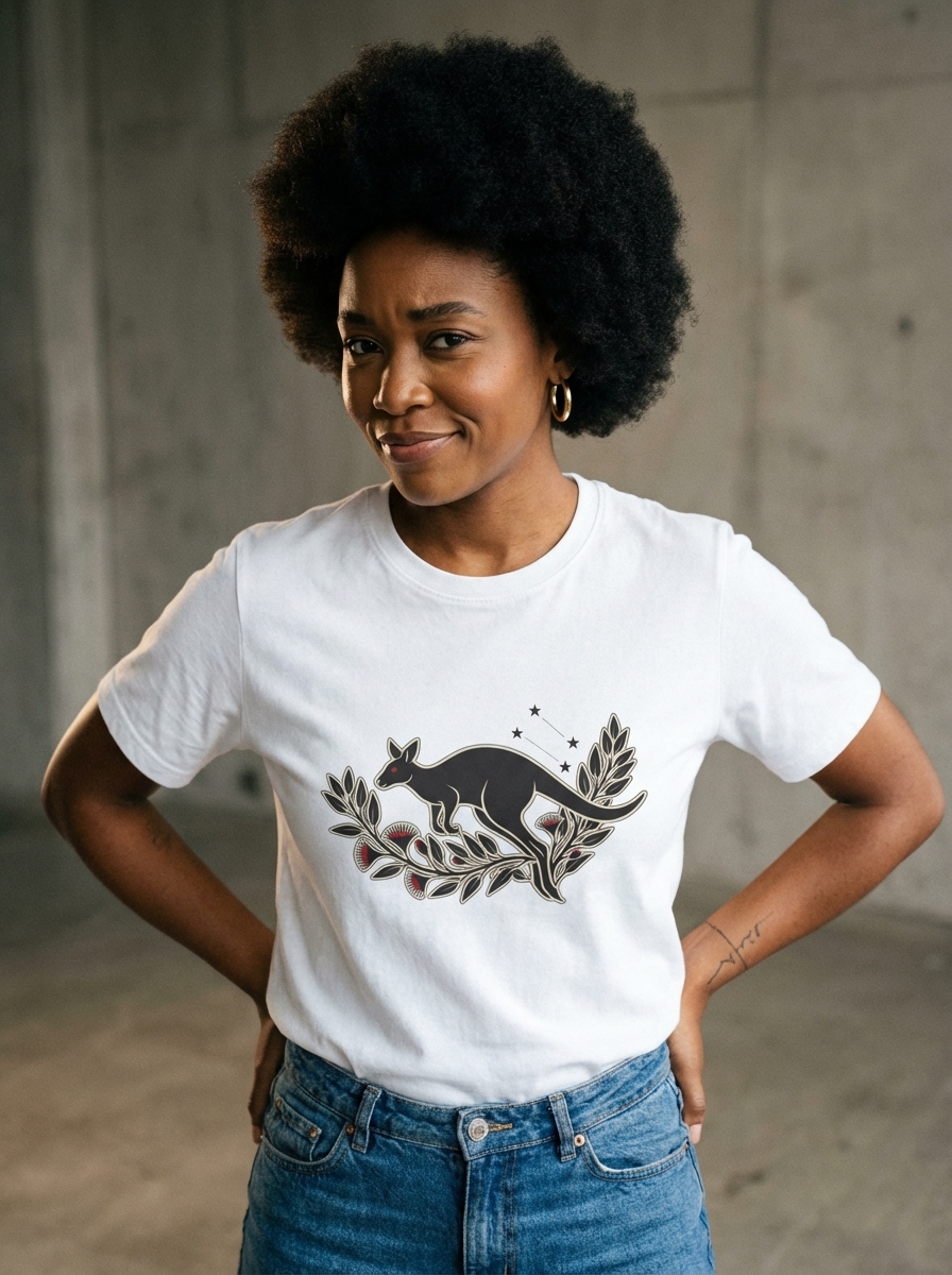 Kangaroo in Motion - Native Australian Animals T-Shirt