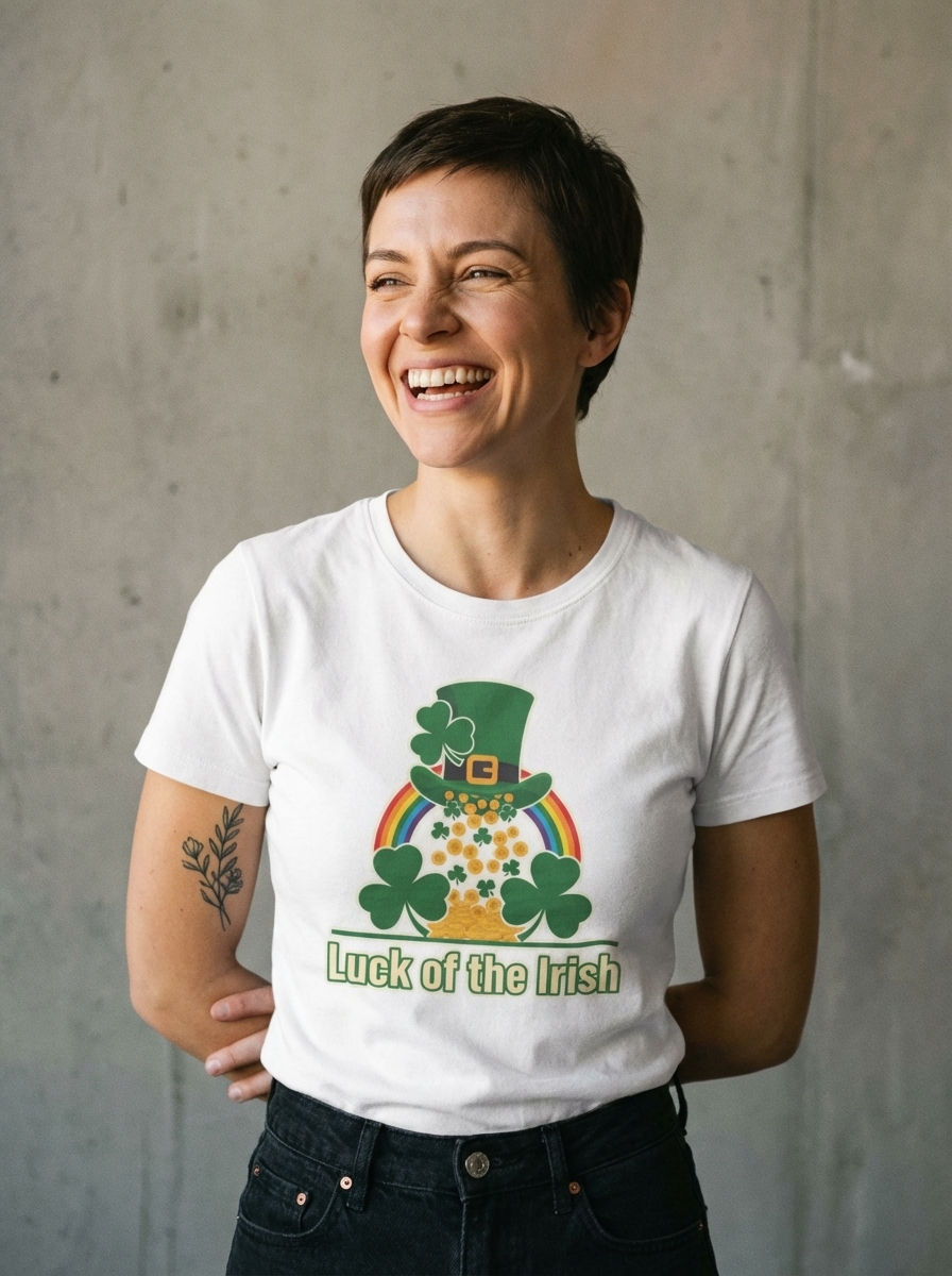 Luck of the Irish - Leprechaun Hat St Patrick's Day T-Shirt