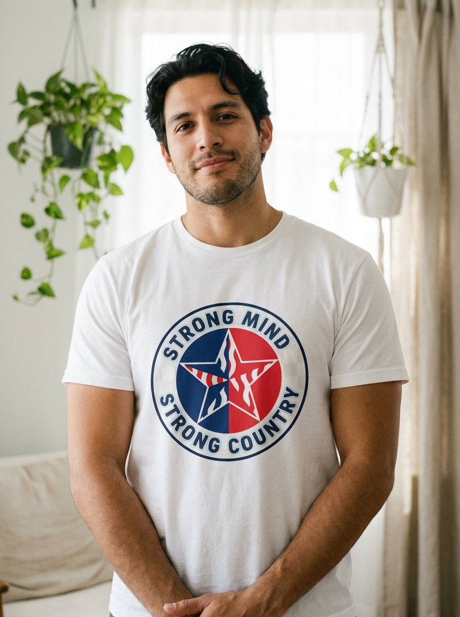 Mental Health Shirt | Positive Patriot Gift | USA Strong Mind Tee