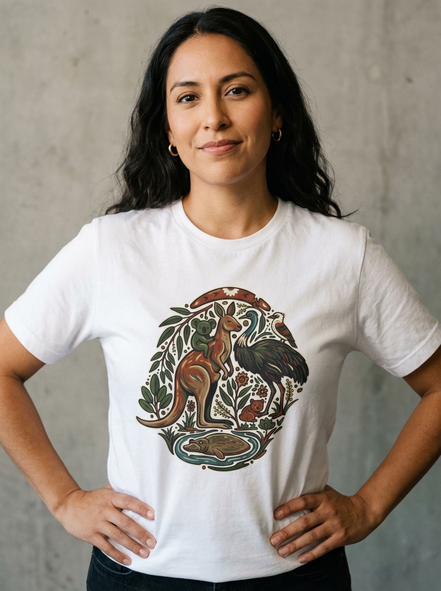 Native Australian Animals Graphic T-Shirt