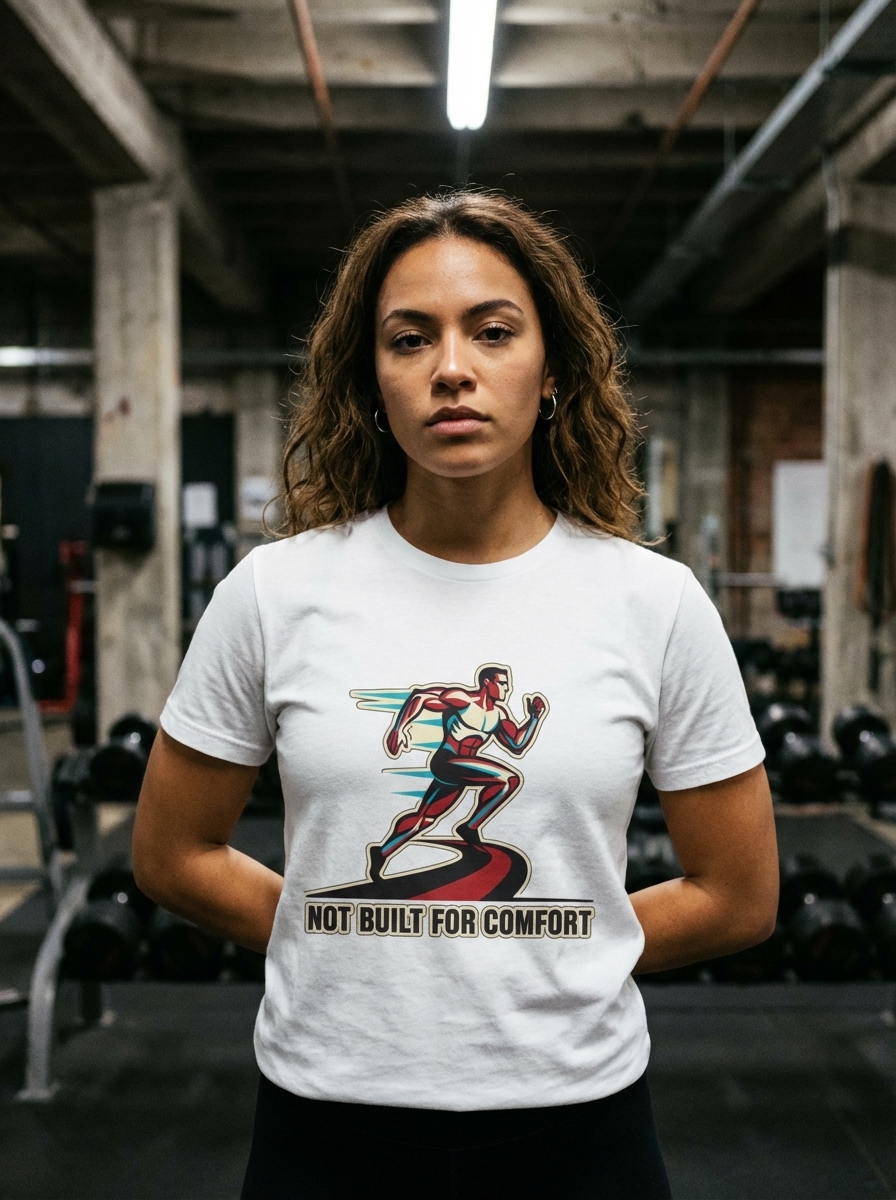 "Not Built for Comfort" - Sports & Local Pride / Running clubs Unisex Softstyle T-Shirt