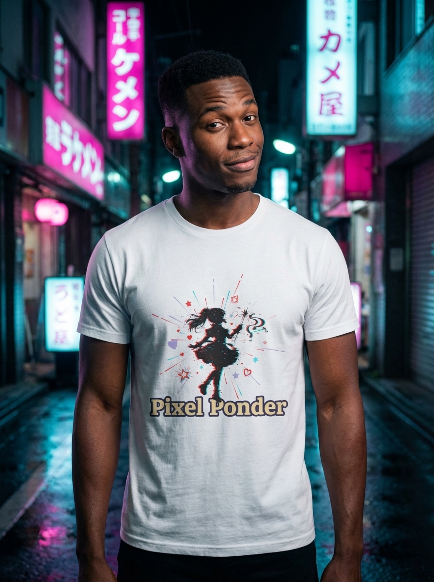 Pixel Ponder - Glitch Spectrum Unisex Softstyle T-Shirt