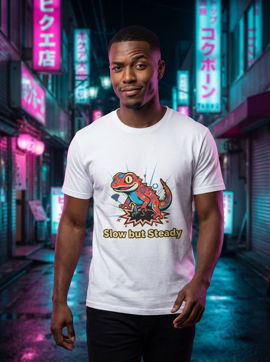 Slow but Steady - Lag Lizard Unisex Softstyle T-Shirt