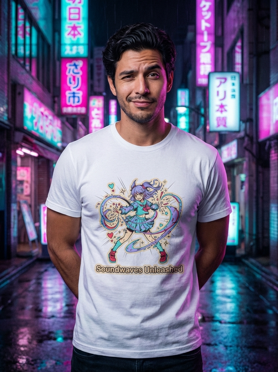 Soundwaves Unleashed - Echo Nova Unisex Softstyle T-Shirt