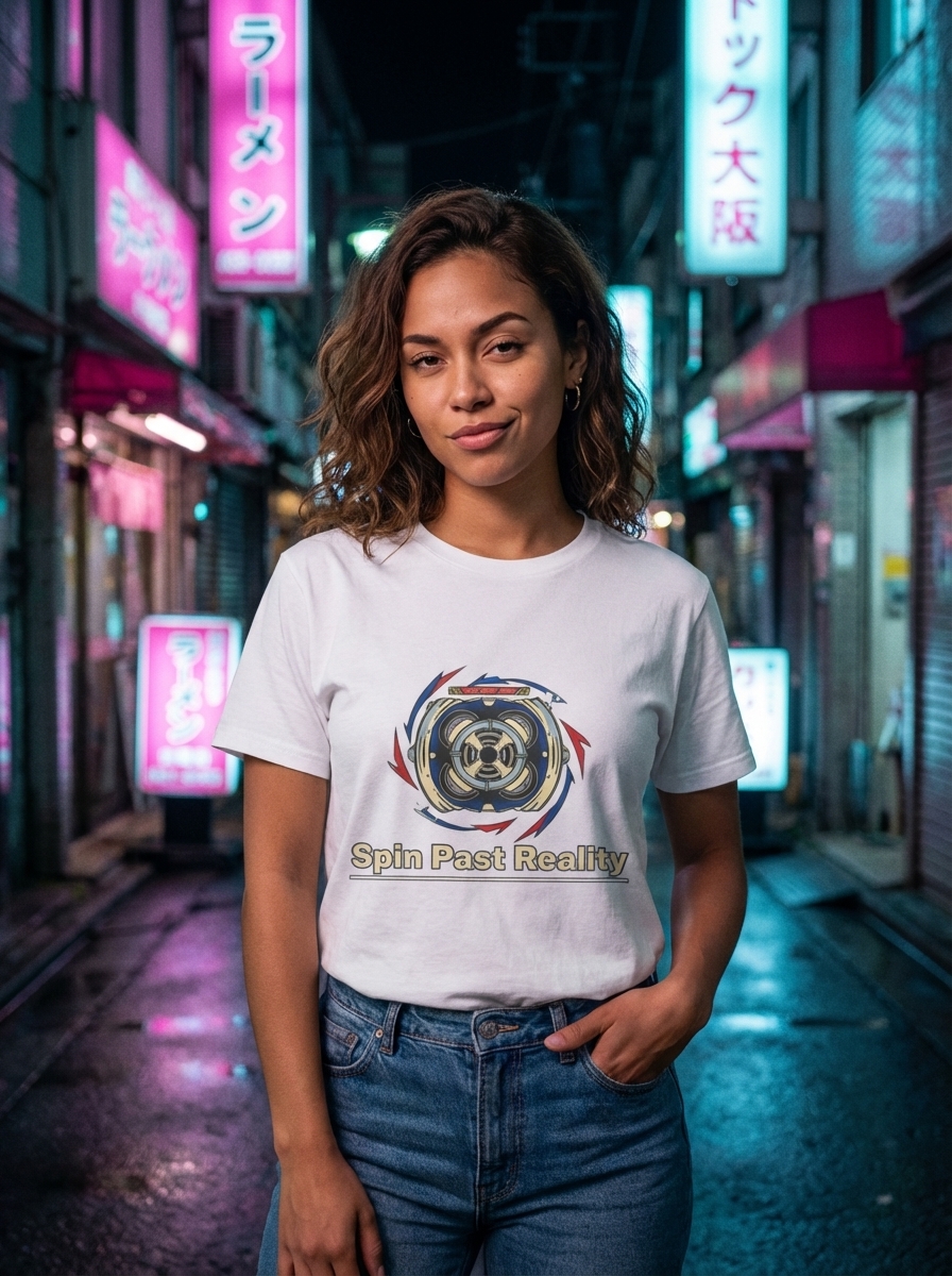 Spin Past Reality - Cyber Whirl Unisex Softstyle T-Shirt