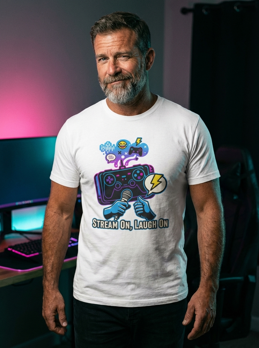 "Stream On, Laugh On" - Streamer Vibes: Gen Z Humor Graphic Tee
