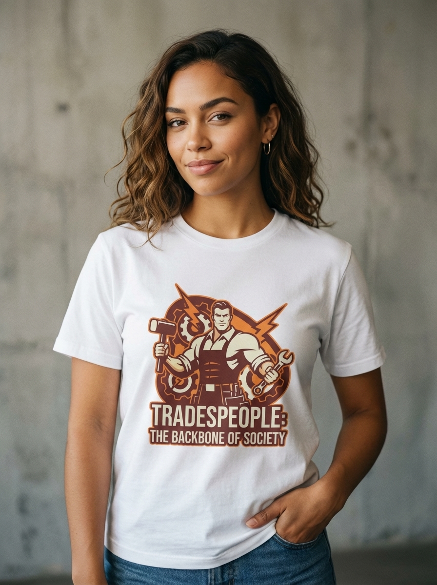 Tradespeople: The Backbone of Society - Tradespeople: The Backbone of Society. - Trade Pride Unisex Softstyle T-Shirt