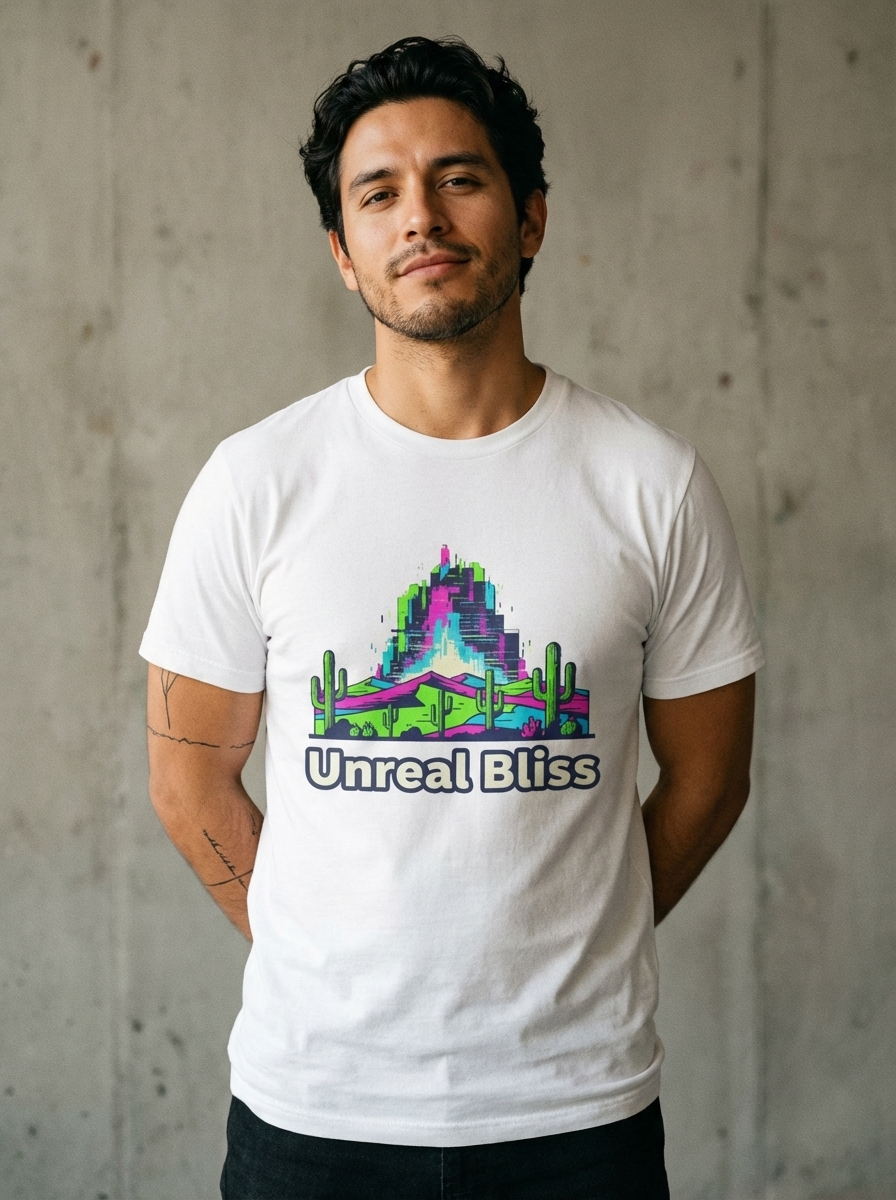 Unreal Bliss - Digital Mirage Unisex Softstyle T-Shirt