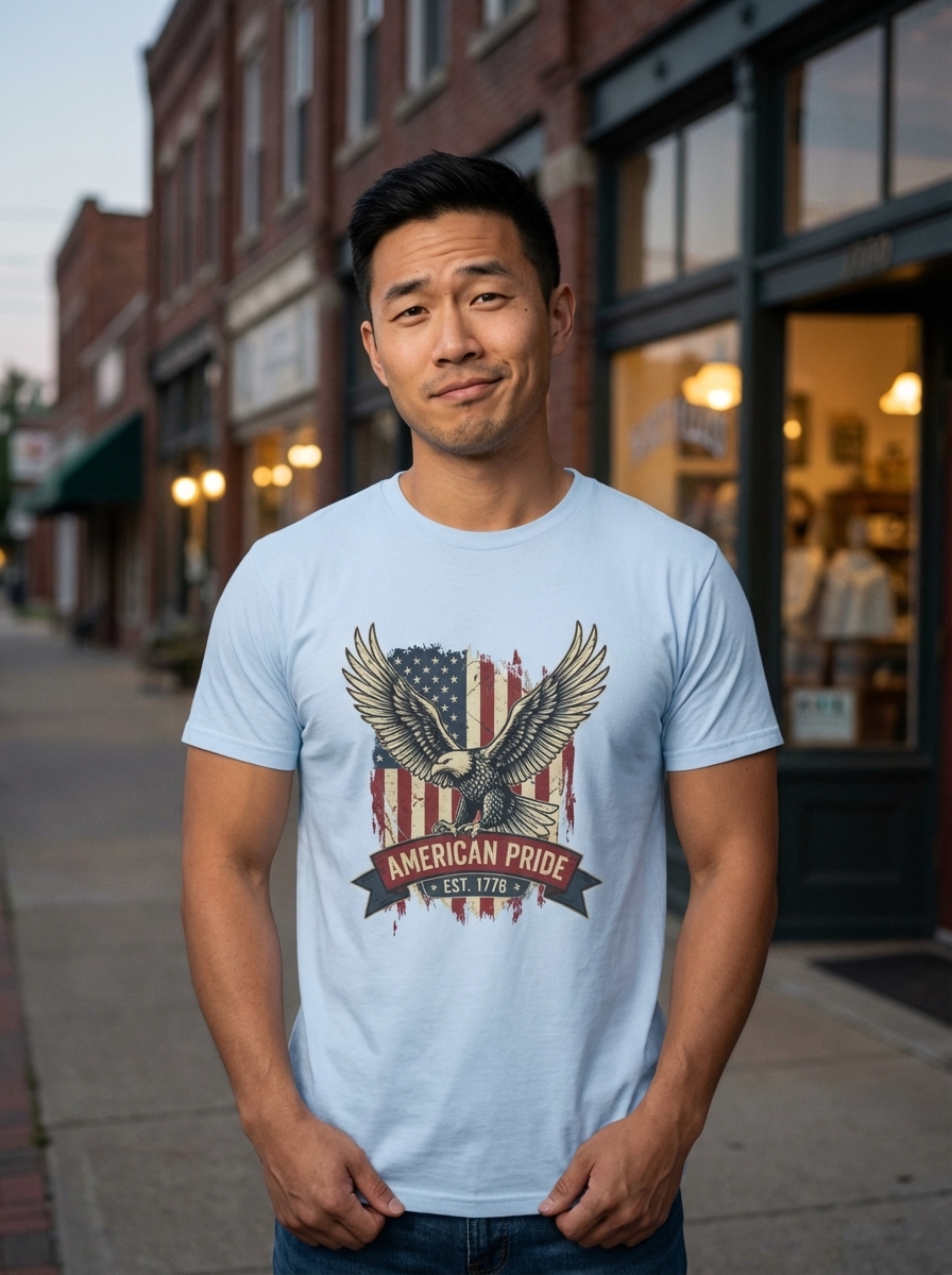 Vintage American Flag Eagle Patriotic USA T-Shirt