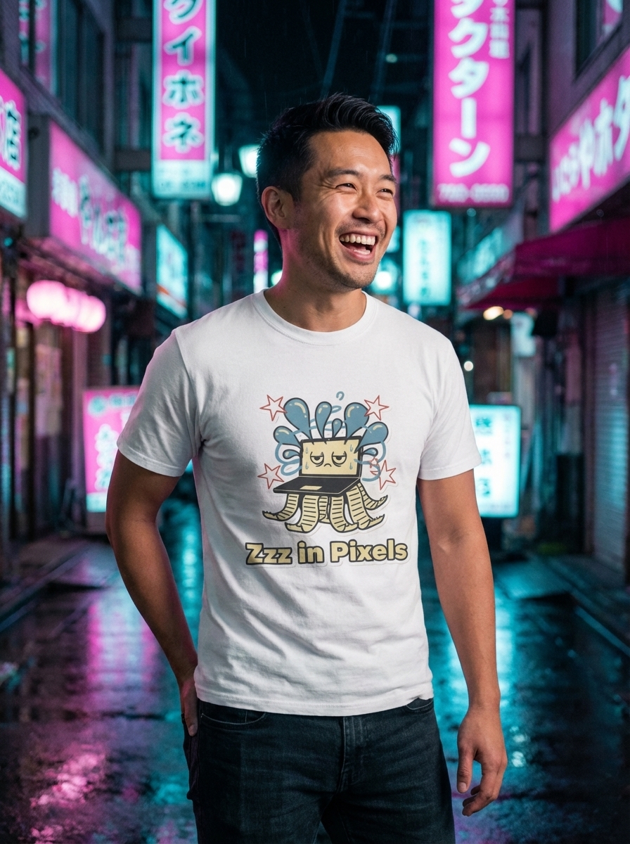 Zzz in Pixels - Network Nap Unisex Softstyle T-Shirt